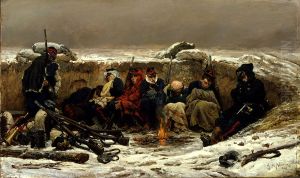 Dans les tranchees by Alphonse de Neuville
