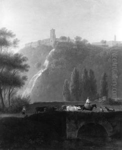 Landscape, the Cascades of Tivoli by Daniel Dupre