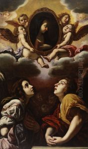 Flying and Adoring Angels by Domenico Fetti