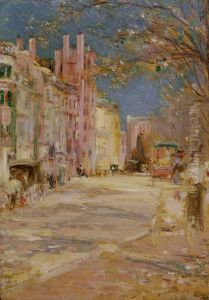 Boston Street Scene (Boston Common) by Edward Mitchell Bannister
