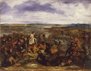 Sketch for the Battle of Poitiers by Eugene Delacroix