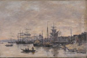 Bordeaux, the Harbor by Eugene Louis Boudin
