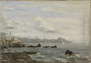 View of Lake Geneva by Gustave Courbet