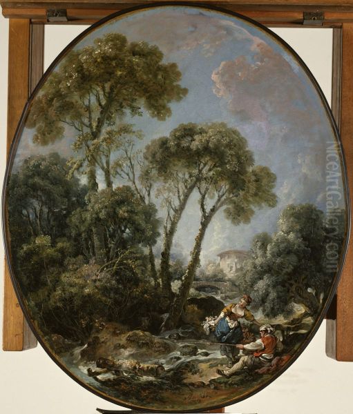 Landscape with Fisherman and a Young Woman - view 1