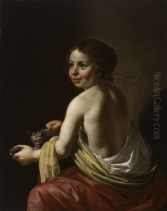 Girl Teasing a Cat by Jan Van Bijlert