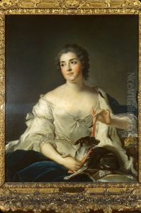 Portrait Of Marquise D'Argenson by Jean-Marc Nattier