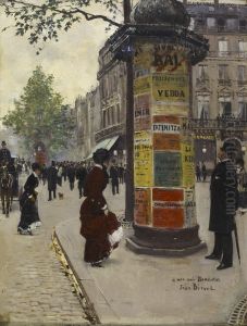 Paris Kiosk by Jean Beraud
