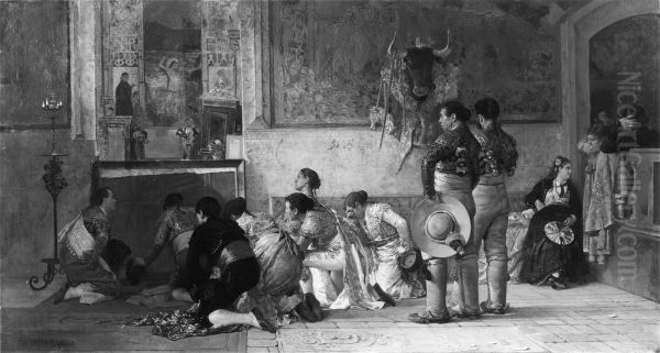 Toreros at Prayer before entering the Arena - view 1
