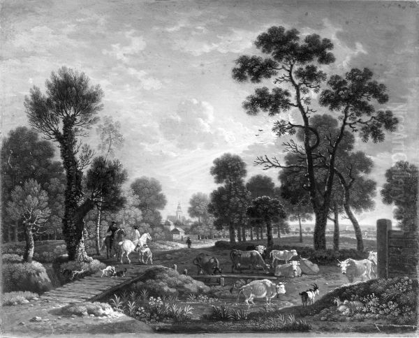 Landscape with Horsemen and Cattle - view 1