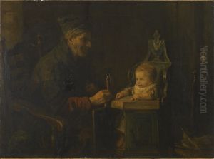 Old Man and Baby by Jozef Israels