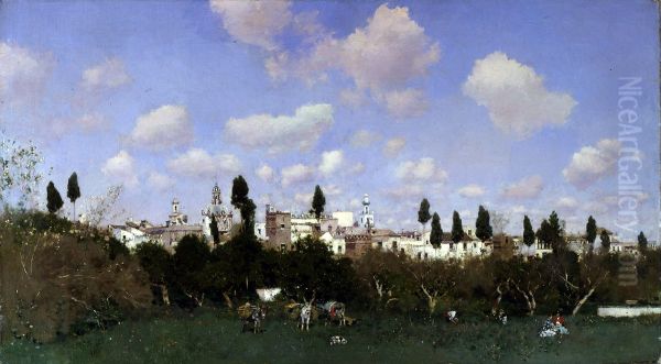 Gathering Oranges, Granada - view 1