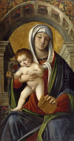 Triptych with Madonna and Child Enthroned Between the Archangel Michael and Saint Peter - view 1