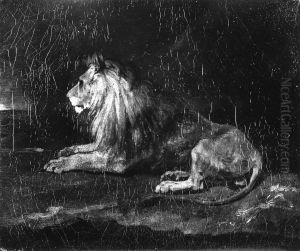 Lion in Repose by Theodore Gericault