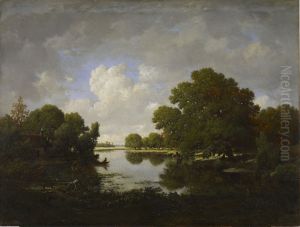 The Banks of the Bouzanne River by Theodore Rousseau