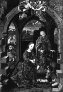 The Nativity with the Adoration of the Shepherds by Martin Schongauer