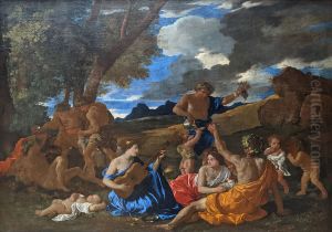 Bacchanal with a Lute Player by Nicolas Poussin