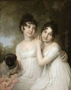 Portrait des princesses Elena (1787-1869) et Alexandra (1788-1819) Kourakine, avec leur chien, 1802 Portrait des princesses Elena (1787-1869) et Alexandra (1788-1819) Kourakine, avec leur chien, 1802