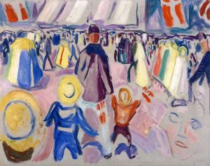 17th of May in a Small, Norwegian Town by Edvard Munch