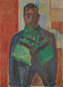 Abdul Karim with a Green Scarf by Edvard Munch
