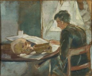 Andreas Munch Studying Anatomy by Edvard Munch