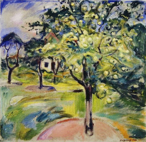 Apple Tree in the Garden at Ekely - view 1