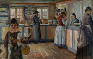 At the General Store in Vrengen by Edvard Munch