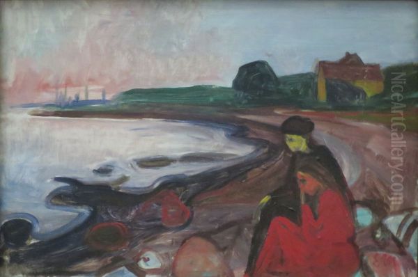 Beach with two Seated Women - view 1