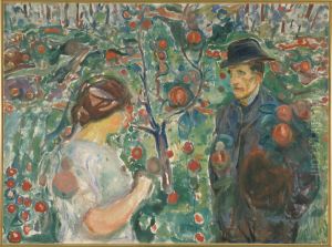 Beneath the Red Apples by Edvard Munch