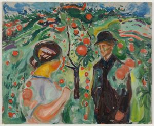 Beneath the Red Apples by Edvard Munch