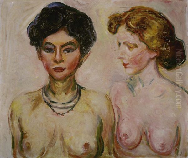 Blond and Dark-Haired Nude - view 1
