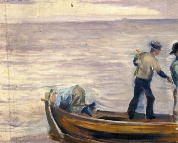 Boat with Three Boys - view 1