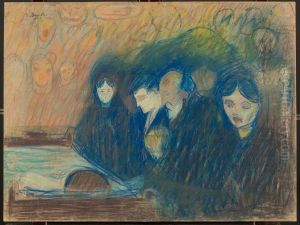 By the Deathbed. Fever by Edvard Munch