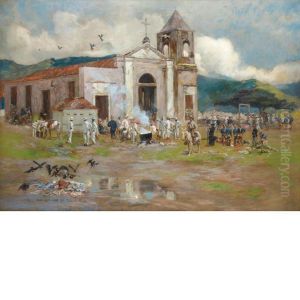 At The Church Of San Luis After The Firing Ceased At The Battle Of El Caney