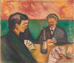 Card Players in Elgersburg by Edvard Munch