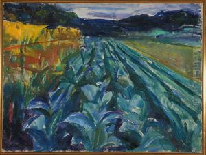 Cabbage Field by Edvard Munch