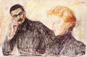 Dark-Haired Man and Red-Haired Woman