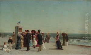 Punch And Judy Show On The Beach by Samuel S. Carr