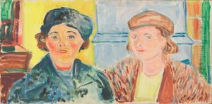 Ebba Ridderstad and Marika Pauli by Edvard Munch