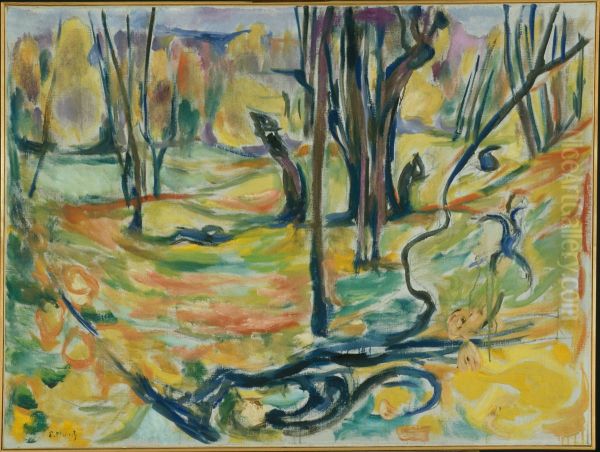 Elm Forest in Autumn - view 1