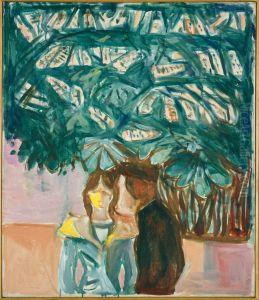 Encounter Beneath the Chestnut Tree by Edvard Munch