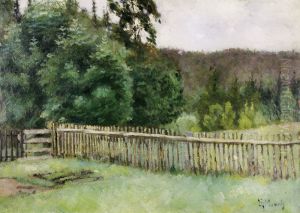 Fence in the Forest by Edvard Munch