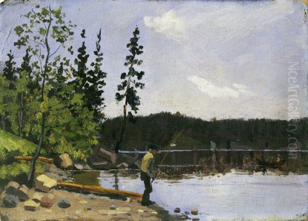 Fisherman by the Water - view 1