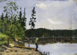 Fisherman by the Water by Edvard Munch