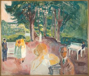Flirting in the Park by Edvard Munch