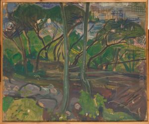 Forest Study by Edvard Munch