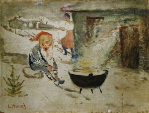 Goblin with Christmas Porridge Goblin with Christmas Porridge