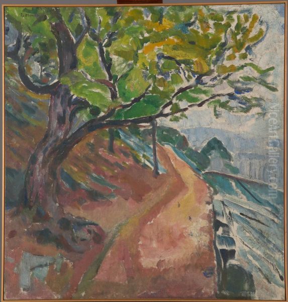 Green Tree by the Road - view 1