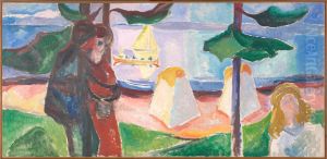 Groups of People on the Beach by Edvard Munch