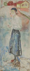 Hanna Brieschke in Asgardstrand by Edvard Munch