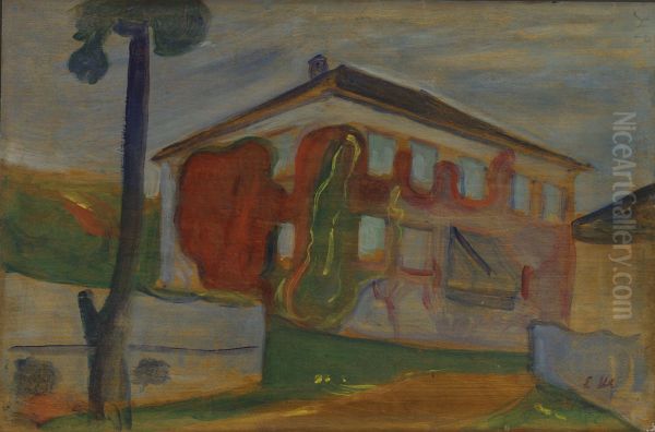 House with Red Virginia Creeper - view 1